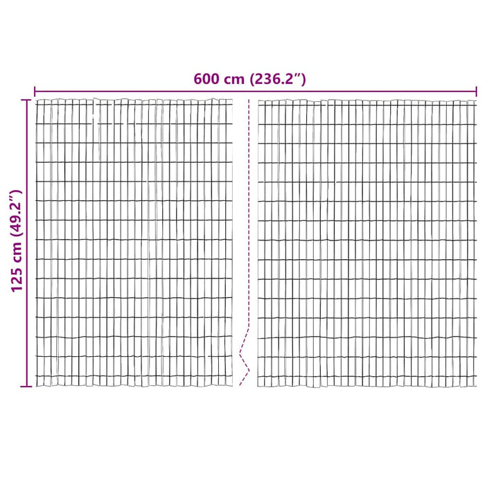 Gard din scoarță de copac Maro 600 x 125 cm Cortex - WALTI WALTI