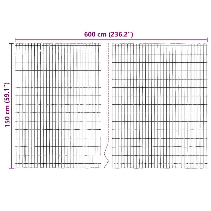 Gard din scoarță de copac Maro 600 x 150 cm Cortex - WALTI WALTI