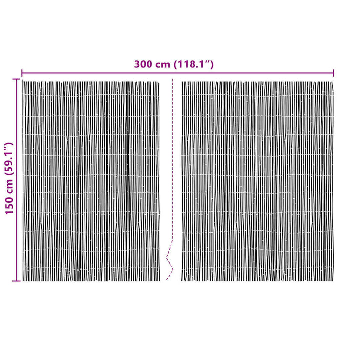 Gard din bambus natural 400 x 150 cm Bambus - WALTI WALTI