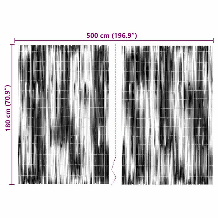 Gard din bambus natural 600 x 180 cm Bambus - WALTI WALTI