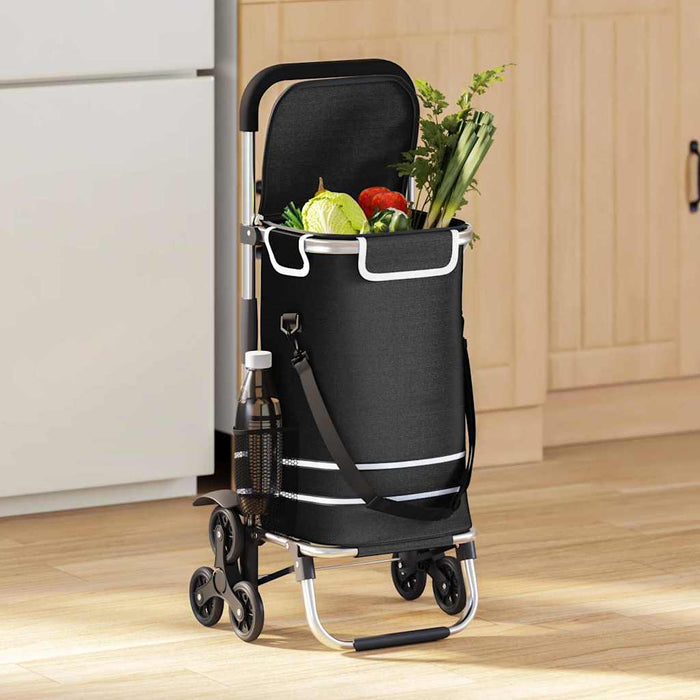 Carucior de cumpărături Negru 47 x 39 x 100,5 cm Tafeta Oxford WALTI