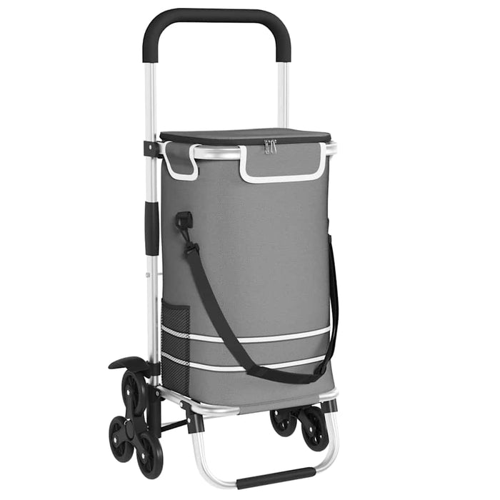 Carucior de cumpărături Gri 47 x 39 x 100,5 cm Tafeta Oxford - WALTI WALTI