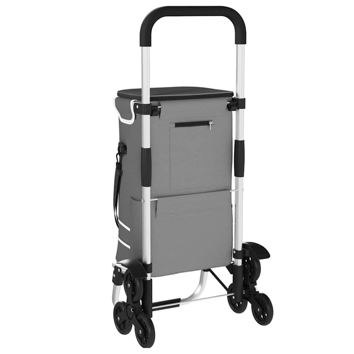 Carucior de cumpărături Gri 47 x 39 x 100,5 cm Tafeta Oxford - WALTI WALTI