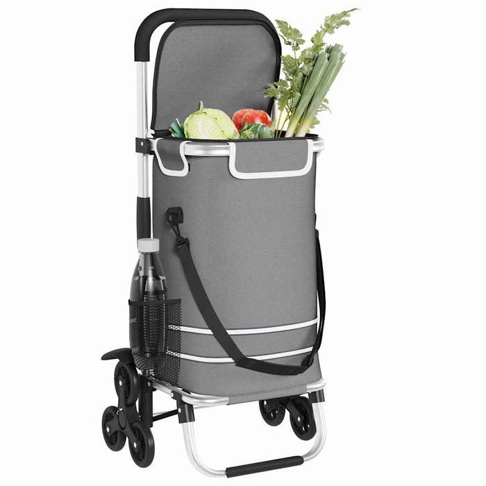 Carucior de cumpărături Gri 47 x 39 x 100,5 cm Tafeta Oxford - WALTI WALTI