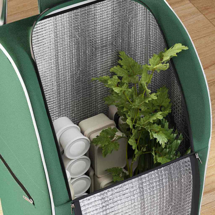Carucior de cumpărături Verde 39,5 x 33 x 93 cm Tafeta Oxford WALTI