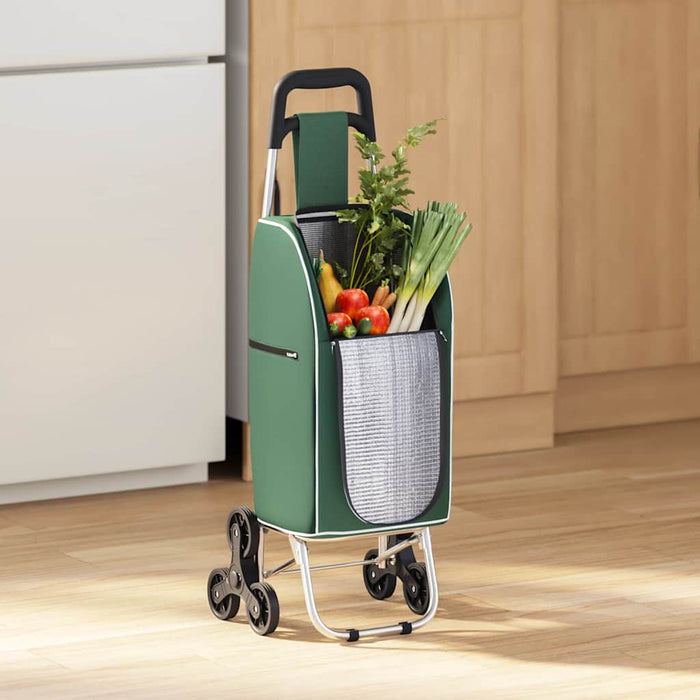 Carucior de cumpărături Verde 39,5 x 33 x 93 cm Tafeta Oxford WALTI