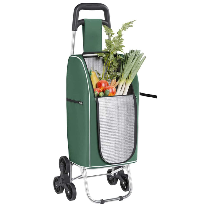Carucior de cumpărături Verde 39,5 x 33 x 93 cm Tafeta Oxford WALTI