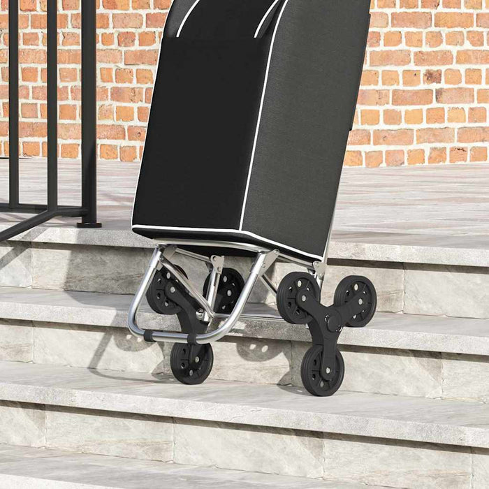 Carucior de cumpărături Negru 39,5 x 33 x 93 cm Tafeta Oxford WALTI