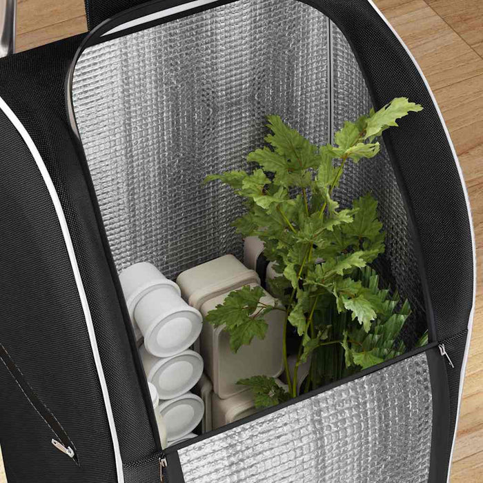 Carucior de cumpărături Negru 39,5 x 33 x 93 cm Tafeta Oxford WALTI
