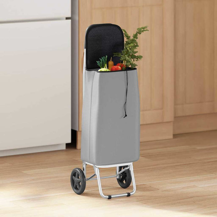 Carucior de cumpărături Gri 35 x 28 x 92 cm Tafeta Oxford - WALTI WALTI