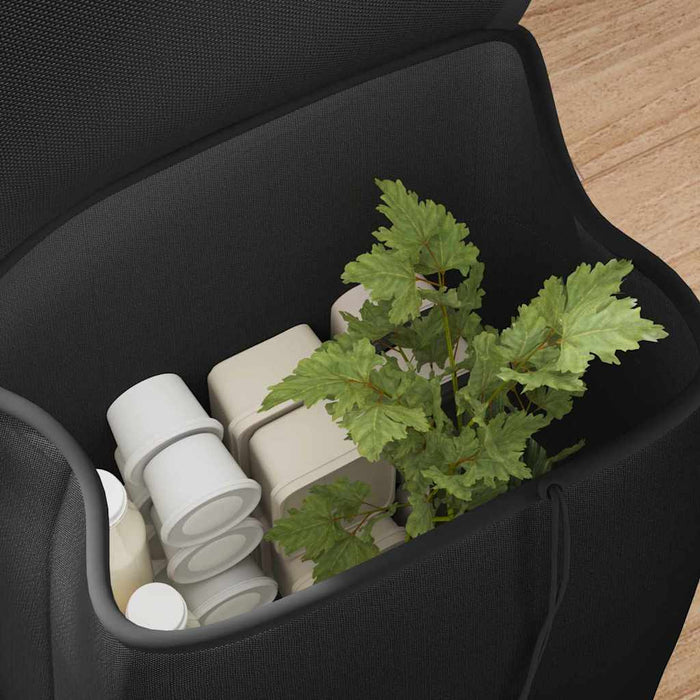 Carucior de cumpărături Negru 35 x 28 x 92 cm Tafeta Oxford - WALTI WALTI