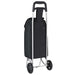Carucior de cumpărături Negru 35 x 28 x 92 cm Tafeta Oxford - WALTI WALTI