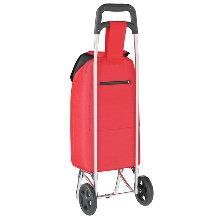 Carucior de cumpărături Roșu 35 x 28 x 92 cm Tafeta Oxford - WALTI WALTI