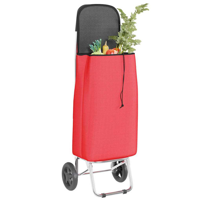 Carucior de cumpărături Roșu 35 x 28 x 92 cm Tafeta Oxford - WALTI WALTI