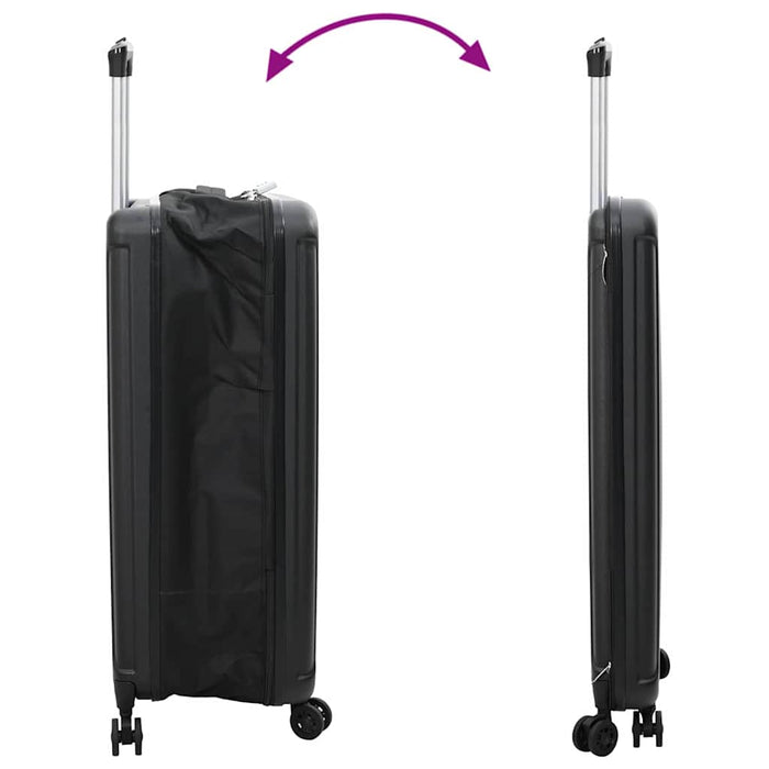 Valiză cu blocare Negru 50 x 30 x 76 cm Plastic ABS - WALTI WALTI
