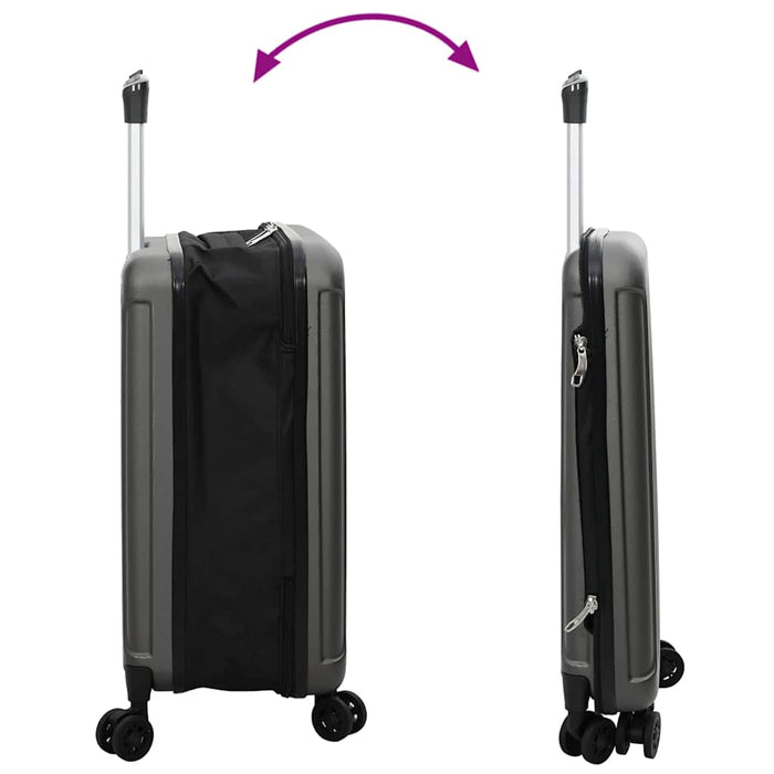 Valiză cu blocare Gri închis 34 x 23 x 55.5 cm Plastic ABS - WALTI WALTI