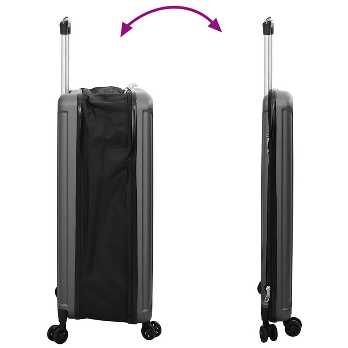 Valiză cu blocare Gri închis 50 x 30 x 76 cm Plastic ABS - WALTI WALTI
