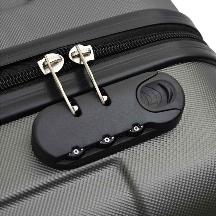 Valiză cu blocare 3 pcs Gri închis 50 x 31 x 78 cm Plastic ABS - WALTI WALTI