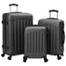 Valiză cu blocare 3 pcs Gri închis 50 x 31 x 78 cm Plastic ABS - WALTI WALTI