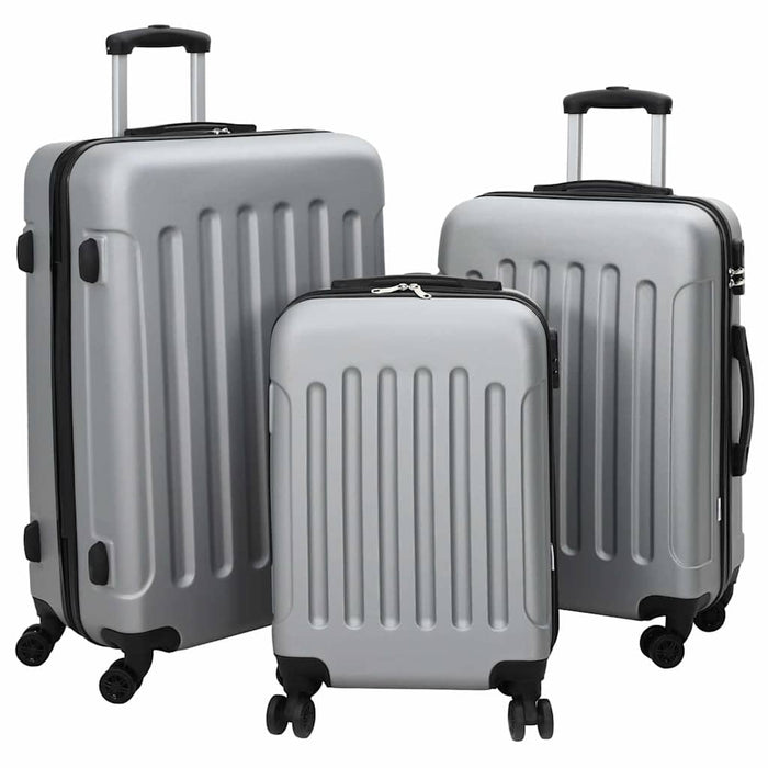 Valiză cu blocare 3 pcs Argintiu 50 x 31 x 78 cm Plastic ABS - WALTI WALTI
