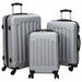 Valiză cu blocare 3 pcs Argintiu 50 x 31 x 78 cm Plastic ABS - WALTI WALTI