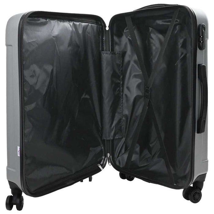 Valiză cu blocare 3 pcs Argintiu 50 x 31 x 78 cm Plastic ABS - WALTI WALTI