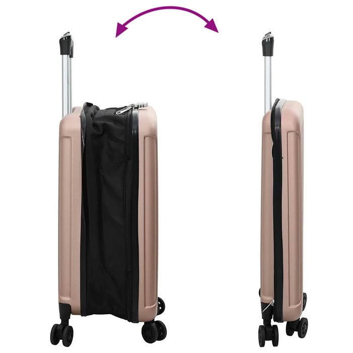 Valiză cu blocare roz auriu 34 x 23 x 55.5 cm Plastic ABS - WALTI WALTI