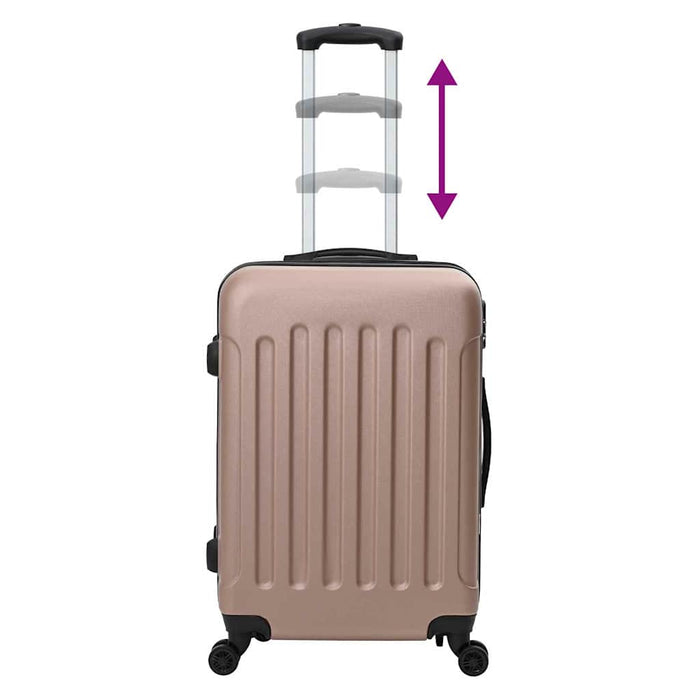 Valiză cu blocare 3 pcs Rose Gold 50 x 31 x 78 cm Plastic ABS - WALTI WALTI