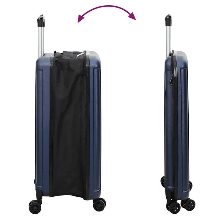 Valiză cu blocare Albastru închis 50 x 30 x 76 cm Plastic ABS - WALTI WALTI
