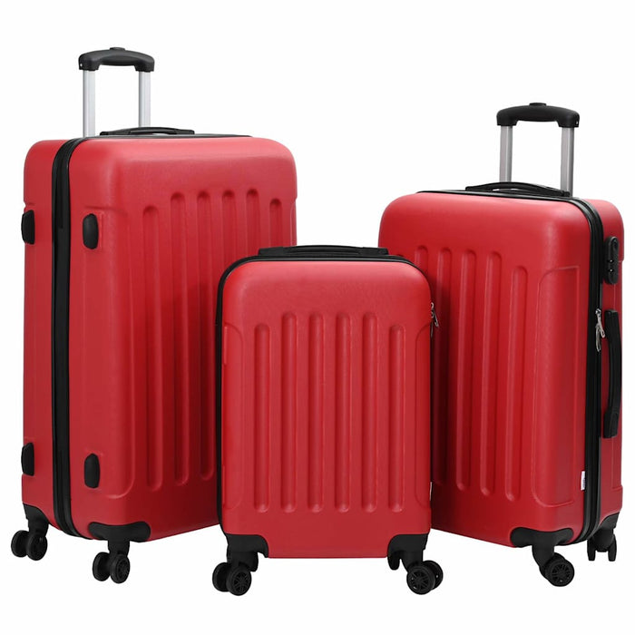 Valiză cu blocare 3 pcs Roșu 50 x 31 x 78 cm Plastic ABS - WALTI WALTI
