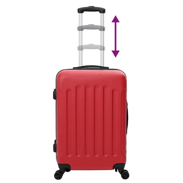 Valiză cu blocare 3 pcs Roșu 50 x 31 x 78 cm Plastic ABS - WALTI WALTI