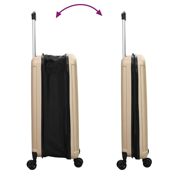 Valiză cu blocare Șampanie 50 x 30 x 76 cm Plastic ABS - WALTI WALTI