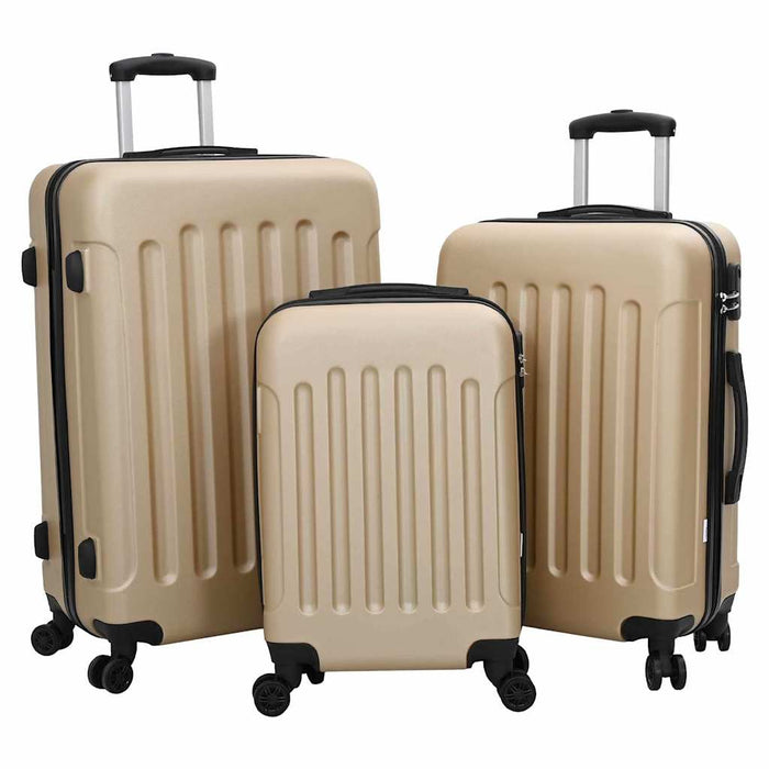 Valiză cu blocare 3 pcs Șampanie 50 x 31 x 78 cm Plastic ABS - WALTI WALTI
