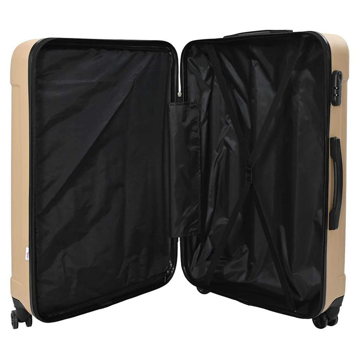 Valiză cu blocare 3 pcs Șampanie 50 x 31 x 78 cm Plastic ABS - WALTI WALTI