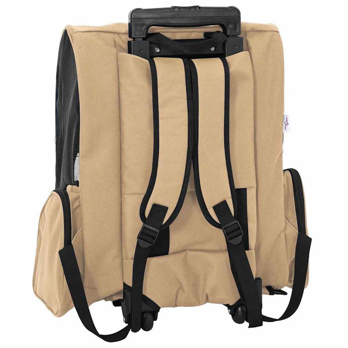 Cărucior pentru animale de companie 3 în 1, design nisipos, 48x32x(57-106) cm, material Oxford WALTI