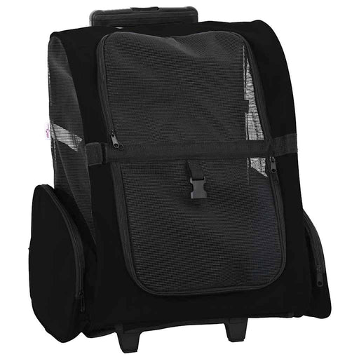 Cărucior pentru animale de companie, design 3 în 1, negru, 48x32x(57-106) cm, material Oxford - WALTI WALTI