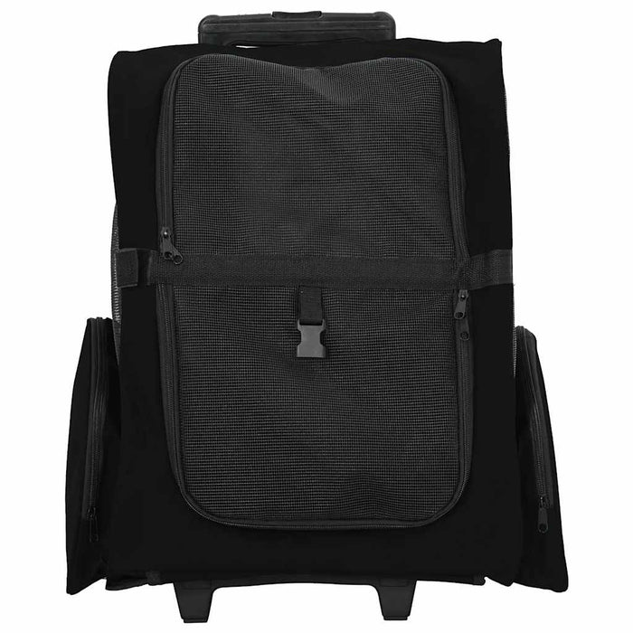 Cărucior pentru animale de companie, design 3 în 1, negru, 48x32x(57-106) cm, material Oxford WALTI