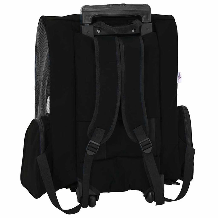 Cărucior pentru animale de companie, design 3 în 1, negru, 48x32x(57-106) cm, material Oxford WALTI