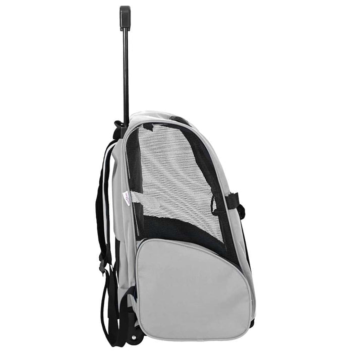 Cărucior pentru animale de companie 3 în 1, gri, 48x32x(57-106) cm, material Oxford WALTI