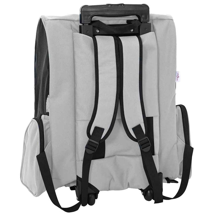 Cărucior pentru animale de companie 3 în 1, gri, 48x32x(57-106) cm, material Oxford WALTI
