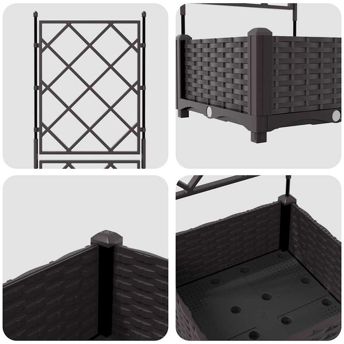 Vază pentru Grădină Maro 40 x 40 x 125,5 cm PP WALTI