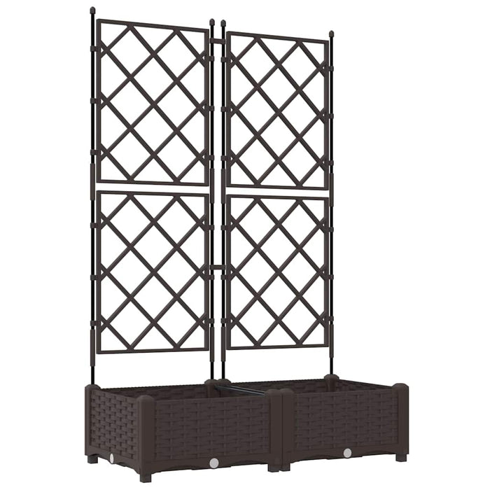 Vază pentru Grădină 2 buc. Maro 80 x 40 x 125,5 cm PP WALTI