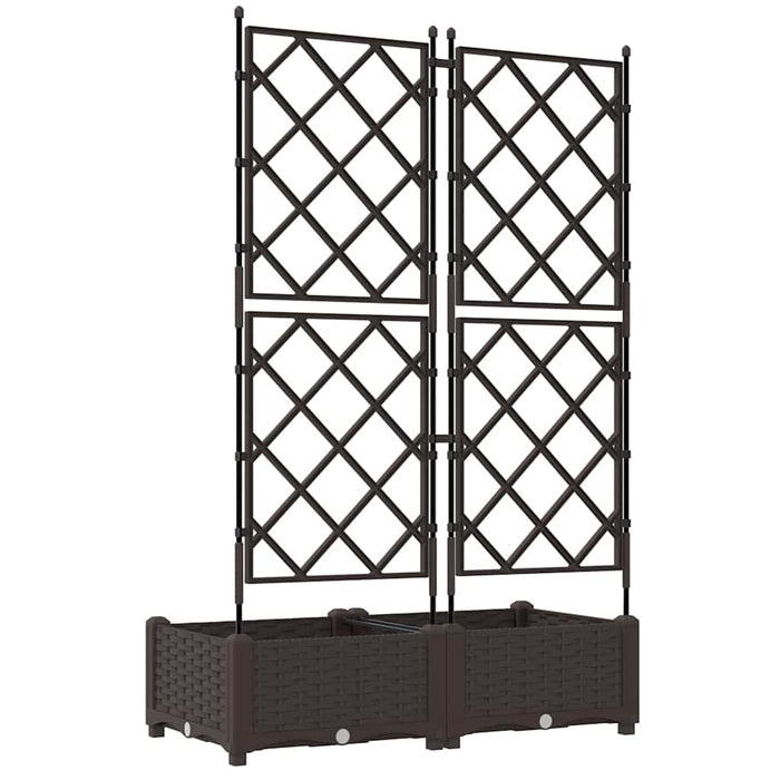 Vază pentru Grădină 2 buc. Maro 80 x 40 x 125,5 cm PP WALTI