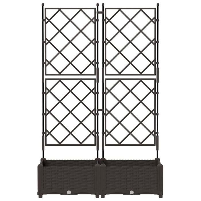Vază pentru Grădină 2 buc. Maro 80 x 40 x 125,5 cm PP WALTI