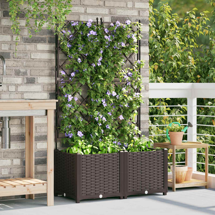Vază pentru Grădină 2 buc. Maro 80 x 40 x 143 cm PP - WALTI WALTI