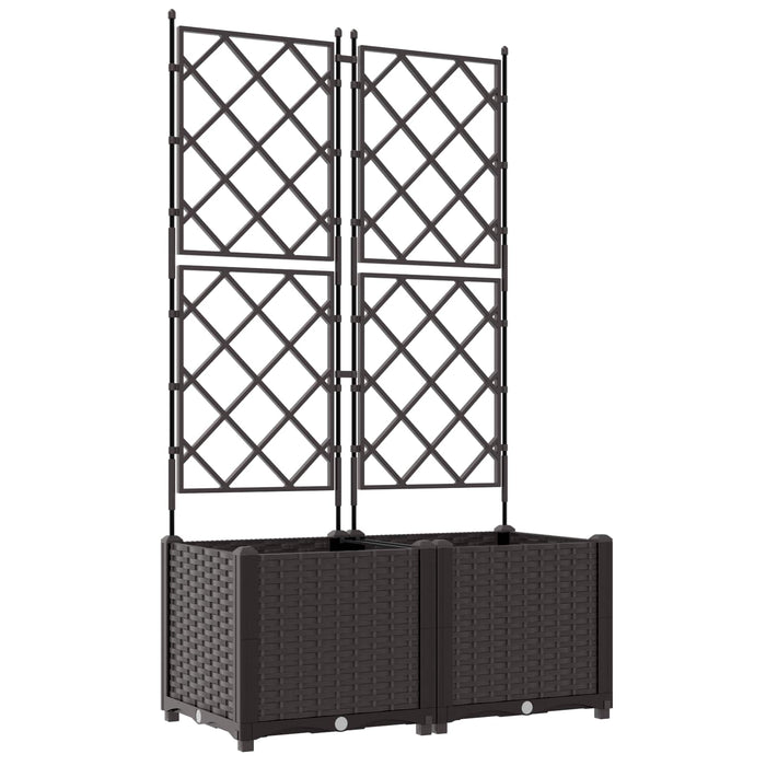 Vază pentru Grădină 2 buc. Maro 80 x 40 x 143 cm PP - WALTI WALTI