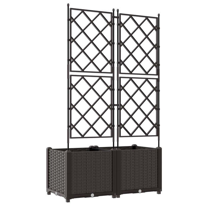 Vază pentru Grădină 2 buc. Maro 80 x 40 x 143 cm PP - WALTI WALTI