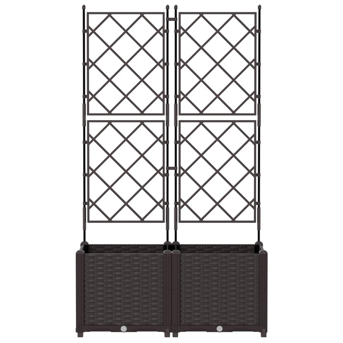 Vază pentru Grădină 2 buc. Maro 80 x 40 x 143 cm PP - WALTI WALTI