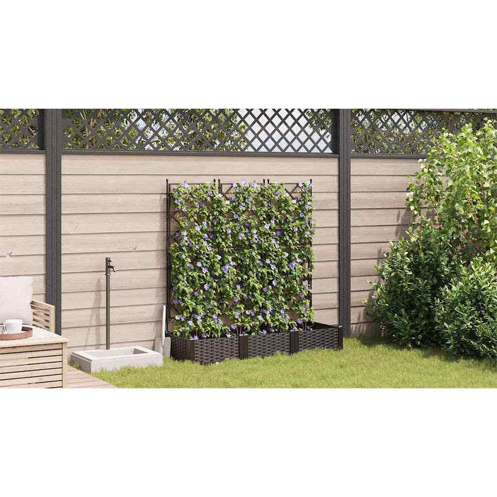 Vază pentru Grădină 3 pcs Maro 120 x 40 x 125,5 cm Plastic - WALTI WALTI