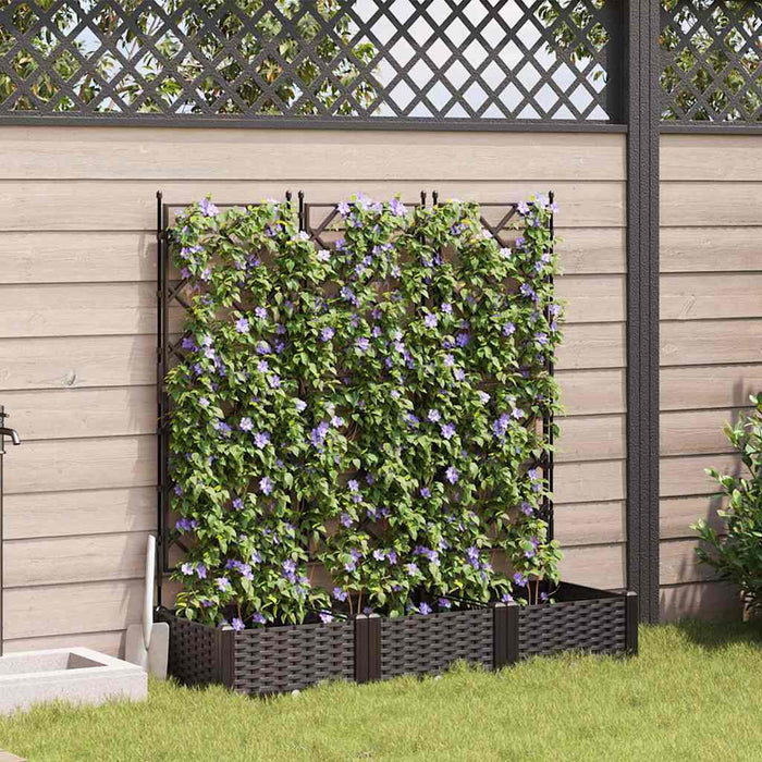 Vază pentru Grădină 3 pcs Maro 120 x 40 x 125,5 cm Plastic - WALTI WALTI